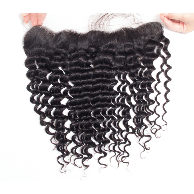 Gluna Deep Wave HD Lace Frontal 13x6 13x4 5x5 4x4 Inches HD Lace Front Closure Natural Color 100% Virgin Human Healthy Hair