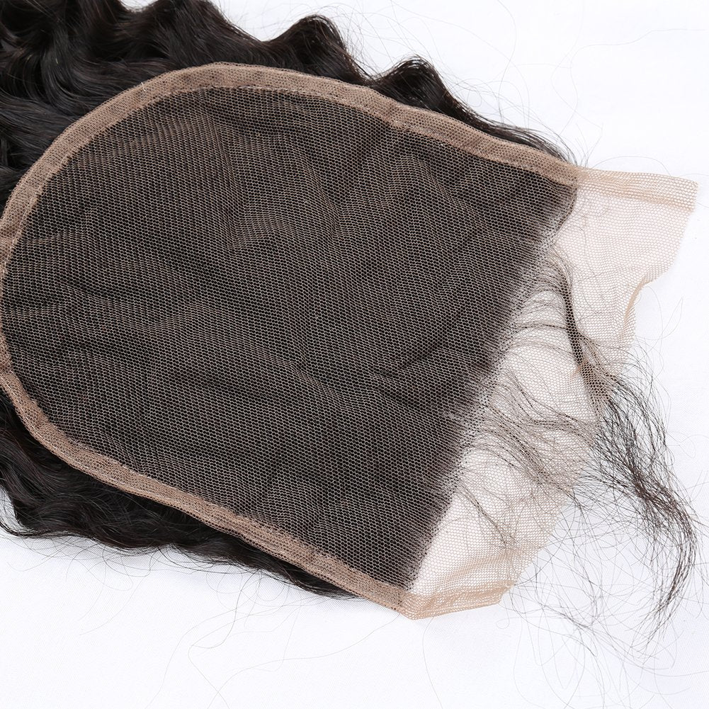 Gluna Hair Brazilian Water Wave Deep Partig 5x5 Lace Closure Free Part Middle Part Virgin Human Hair Lace Closures
