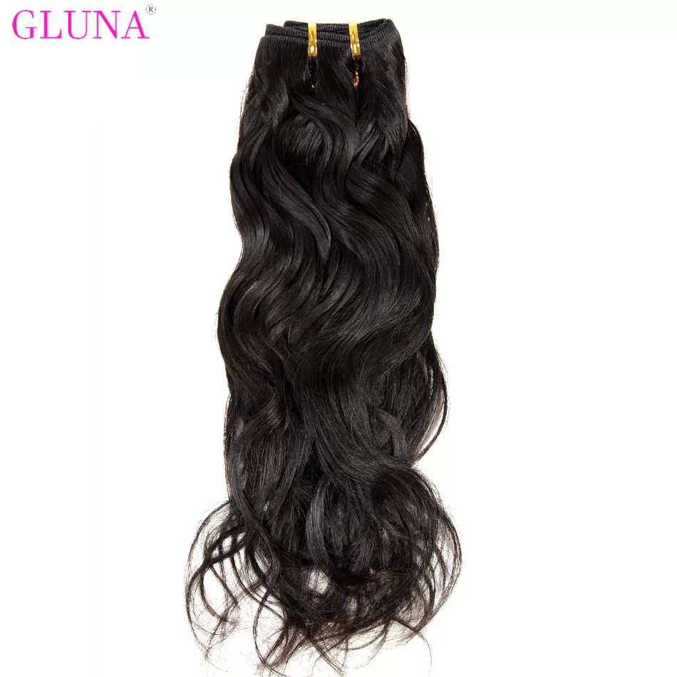Gluna Brazilian Hair Weaving Natural Wave 100% Human Hair Bundles 1 Pieces Virgin Human Hair Extension 8-30inch Free Shipping