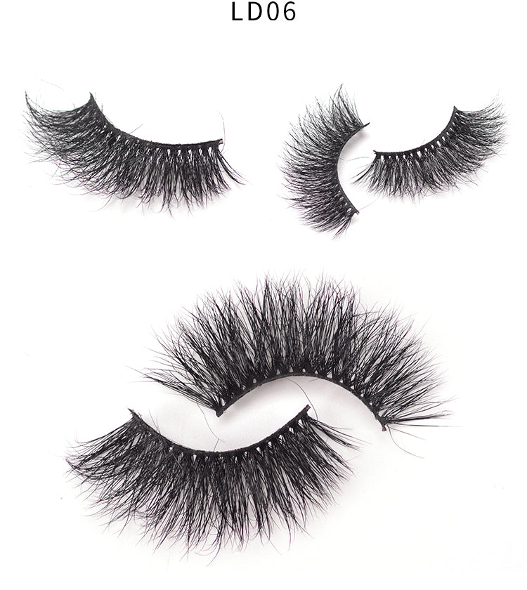 Gluna 5D Mink Eyelashes Handmade 25mm Luxurious Volume Fluffy Natural False Eyelashes a Pair