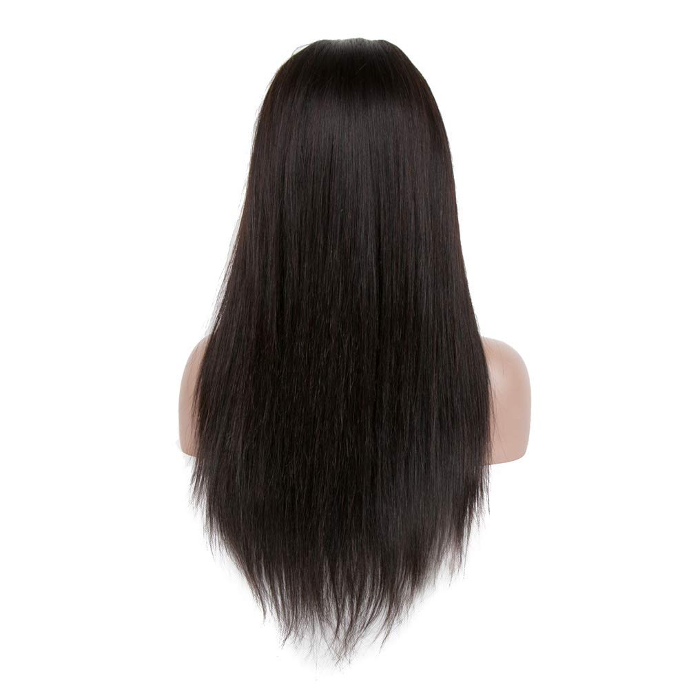 Free Shipping Gluna Hair Brazilian Virgin Straight Hair Full Lace Human Hair Wigs For Black Women Pre Plucked Bleached Knots Full Lace Human Hair Wigs