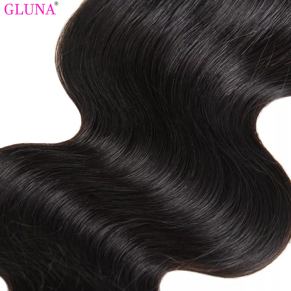 Gluna Hair 1 Bundle Natural Color 8A/10A Grade Body Wave Unprocessed Virgin Original Brazilian Hair Weave Human Hair Extension Wholesales