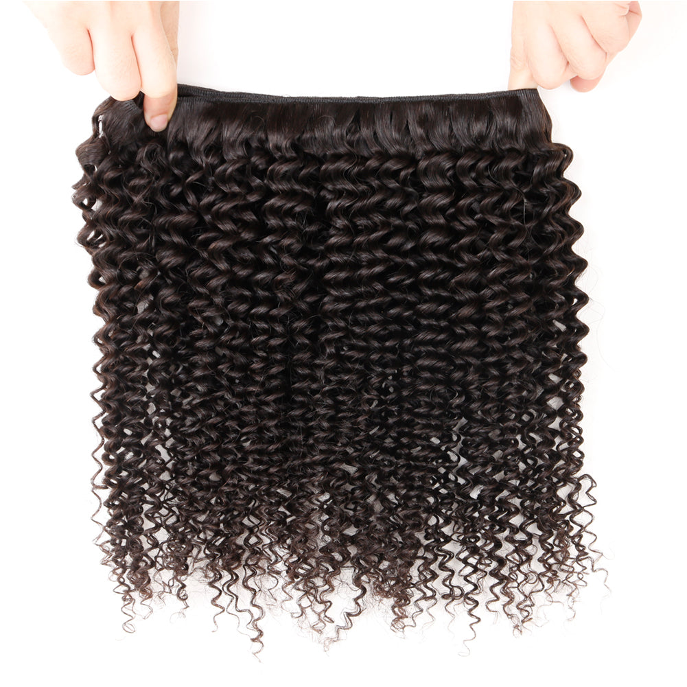 Gluna Brazilian Kinky Curly 8A/10A Hair Weave Bundles 1 Piece Virgin Human Hair Weaving Natural Color 8-36inch