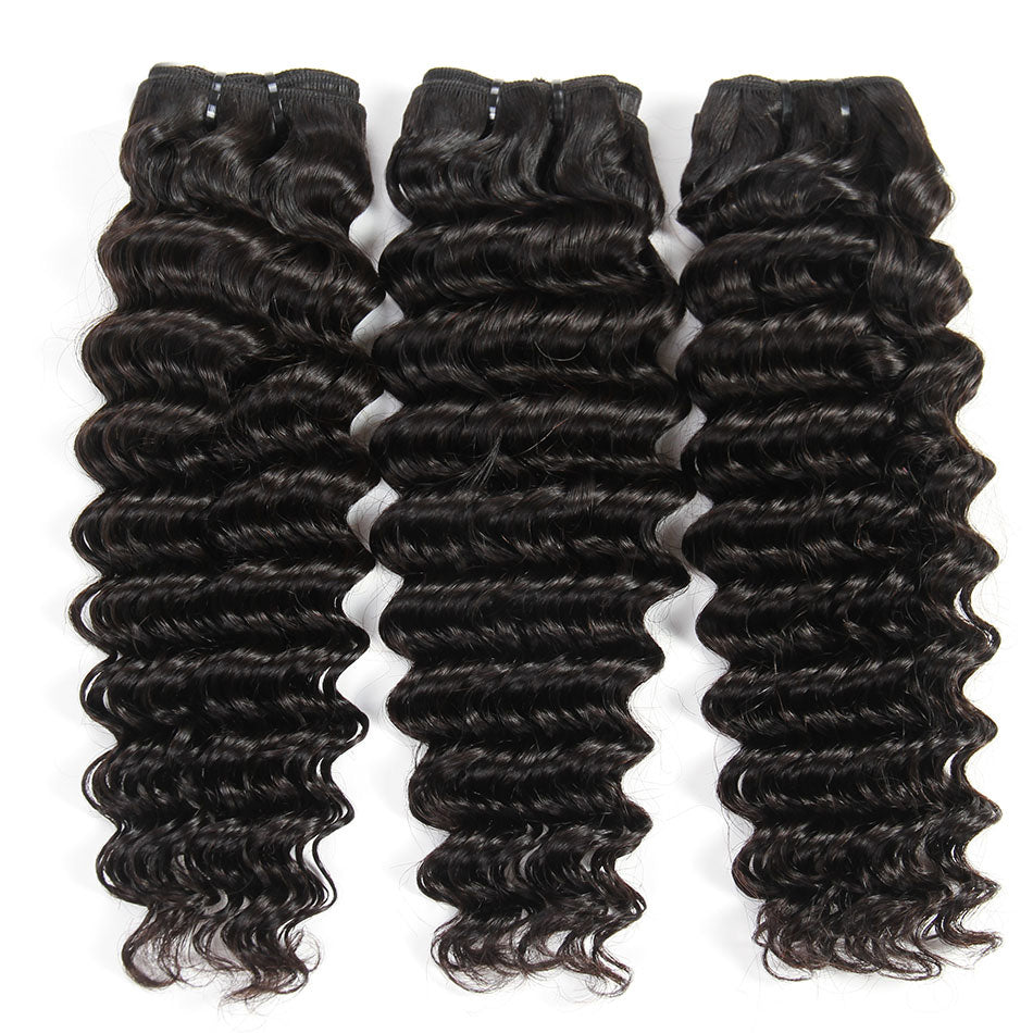 Gluna Hair Deep Curly Hot 8A/10A 1 Bundle 100% Virgin Human Hair Extension Weave Natural Color Hair Weft