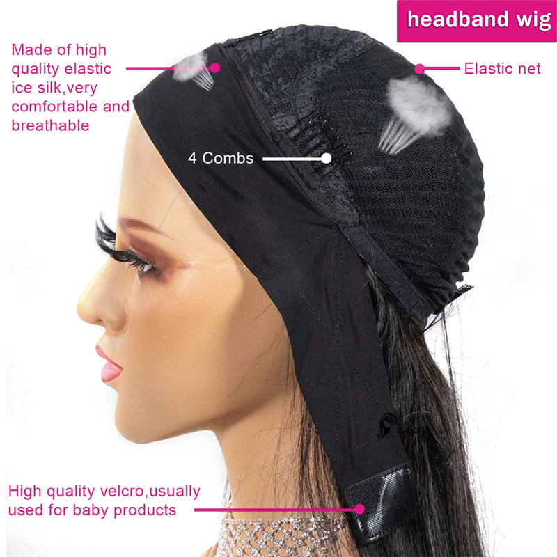 Free Shipping Gluna Hair Loose Wave Headband Wig Virgin Human Hair Wigs For Women