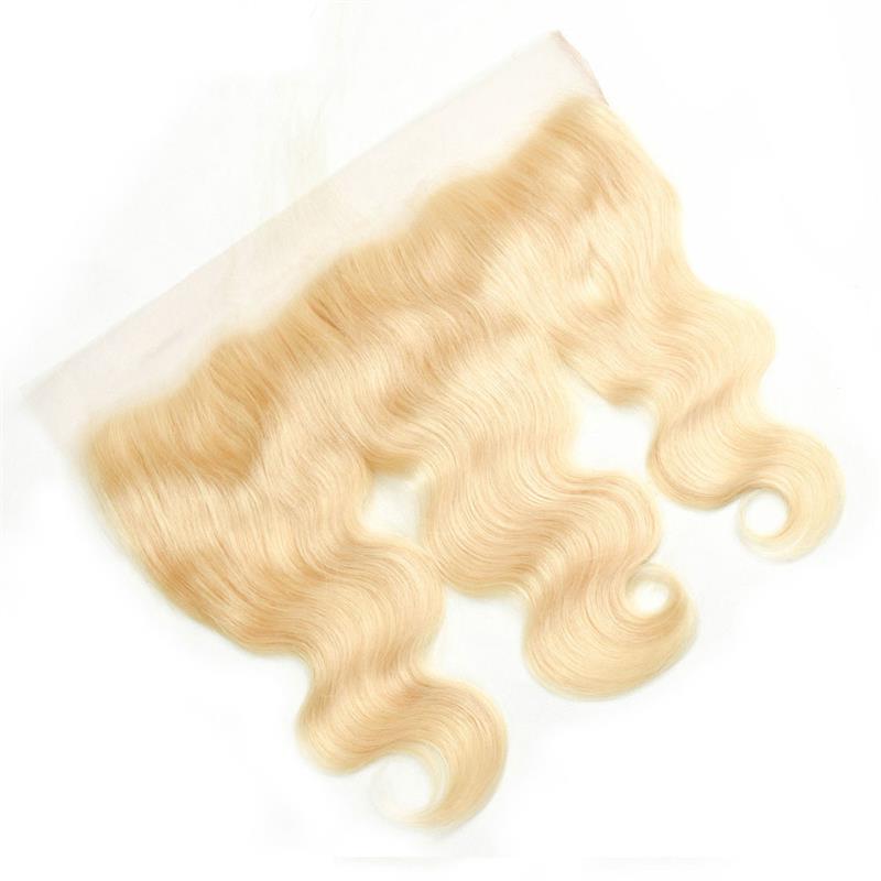 Gluna Hair 13x4 HD Lace Frontal Body Wave Hair 613 Blonde Russian Virgin Hair (613 Blonde Color )