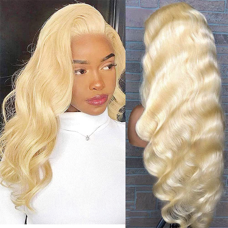 Gluna Hair 613 Blonde Color Body Wave 4¡Á4 5x5 Lace Closure Wig Human Virgin Hair
