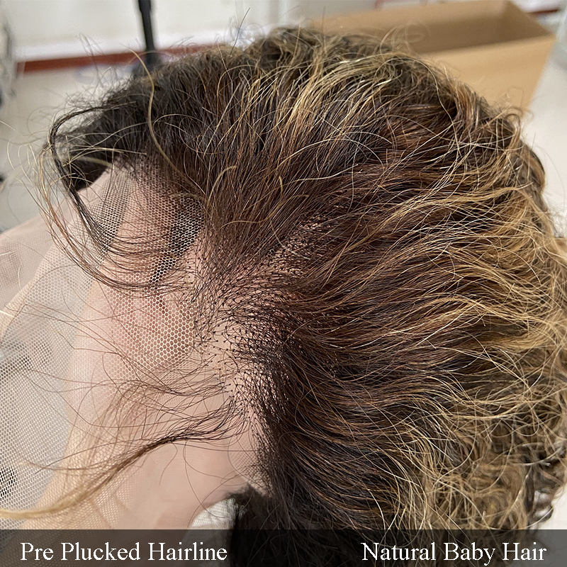 Gluna Deep Curly 1B/27 Highlight Color 13×4 13x6 Lace Frontal Wig 100% Human Virgin Hair