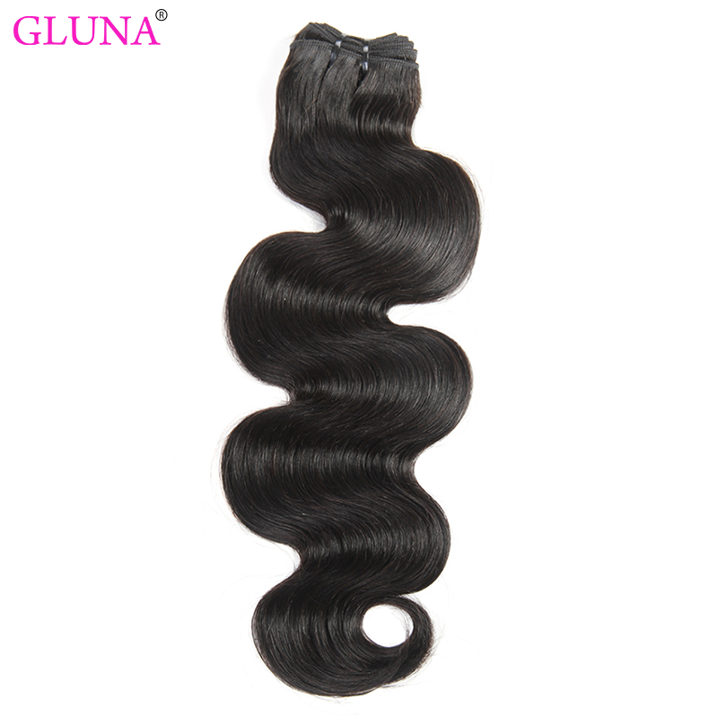Gluna Hair Grade Hot 8A/10A Virgin Hair 1Bundle Body Wave 100% Unprocessed Human Hair Weave Natural Black