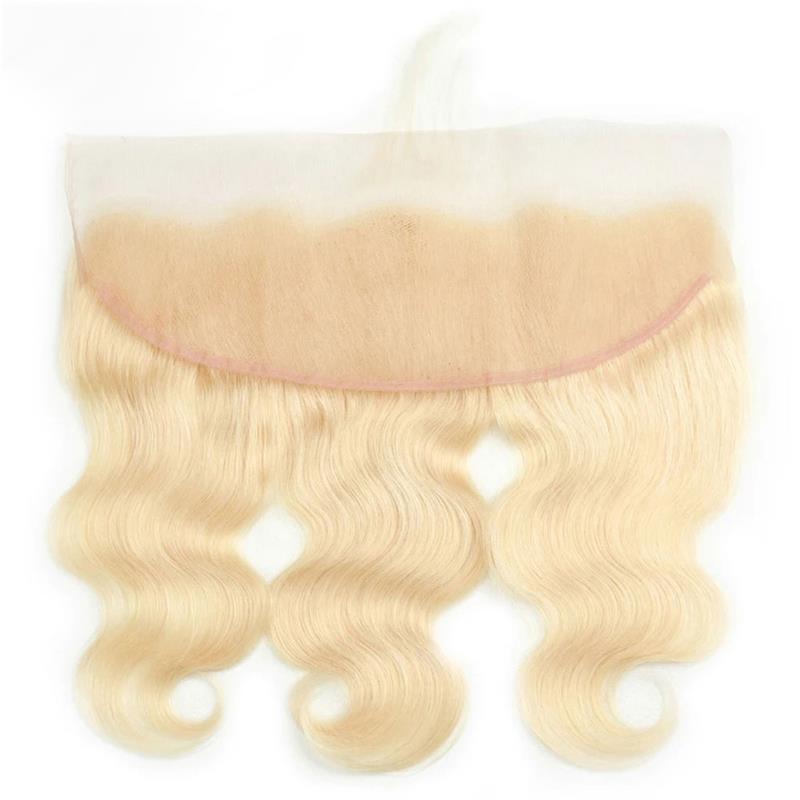 Gluna Hair 13¡Á4 HD Lace Frontal Body Wave Hair 613 Blonde Russian Virgin Hair (613 Blonde Color )