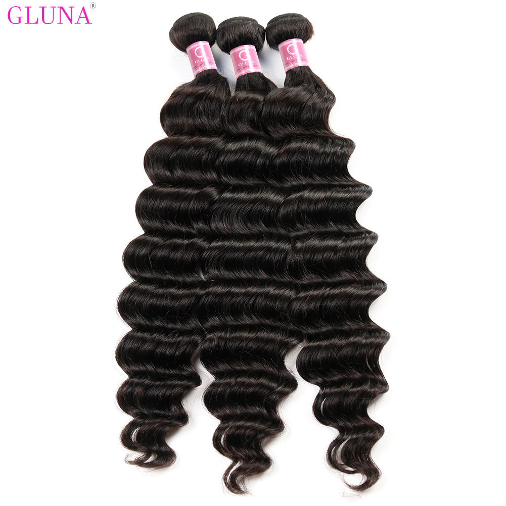 Gluna Hair Loose Deep Wave Hot 8A/10A Bundles Remy Hair 100% Human Hair Loose Deep Wave Hair Extension 8-36Inch
