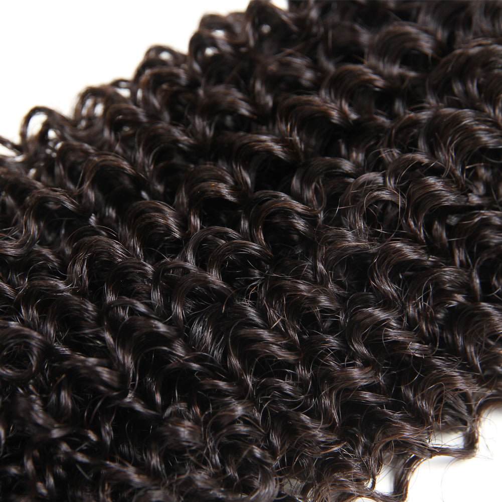 Free Shippng Gluna Hair 8A Grade Kinky Curly Virgin Hair 3Bundles With Frontal 100% Human Hair Extension Natural Black