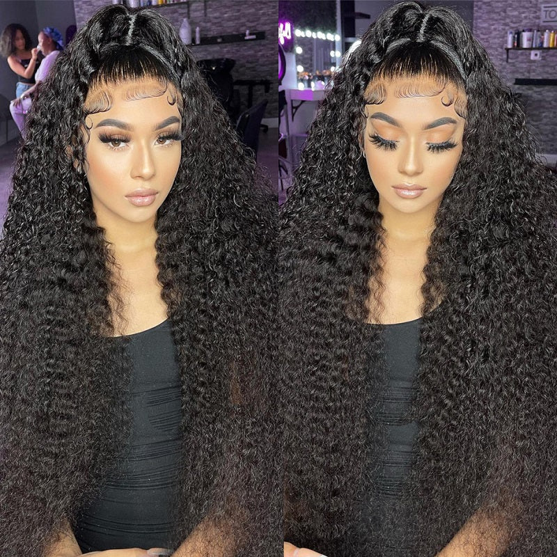 Gluna 5x5 Lace Closure Wigs Deep Curly Human Hair Healthy Virgin Hair Pre Plucked With Natural Baby Hair For Women
