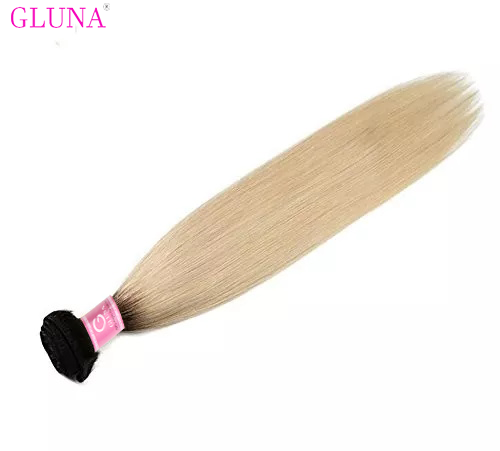 Gluna Hair 8A Grade Russian 1B/613 Blonde Straight Hair Bundles Human virgin Hair (1B/613 Color )