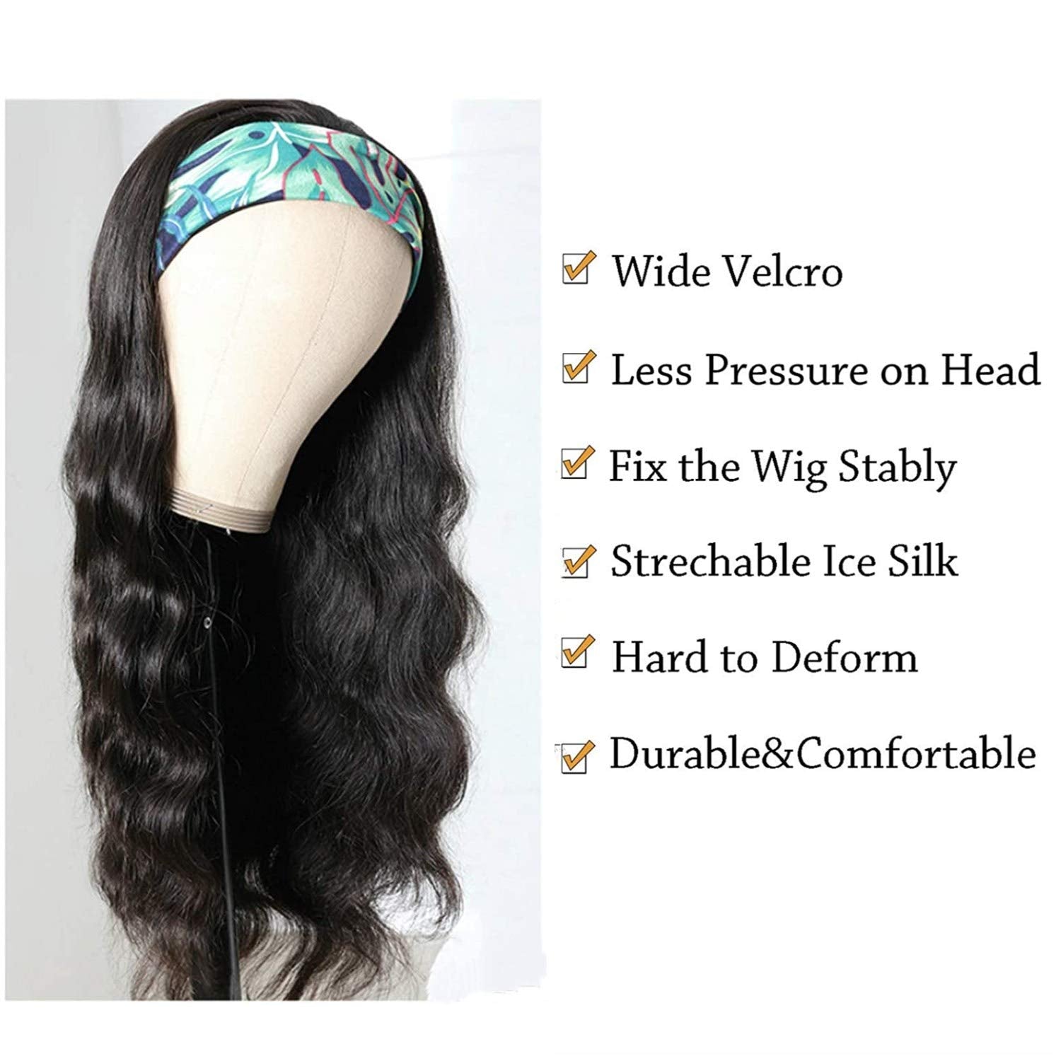 Gluna Hair Body Wave Headband Wig Virgin Human Hair Wigs For Black Women