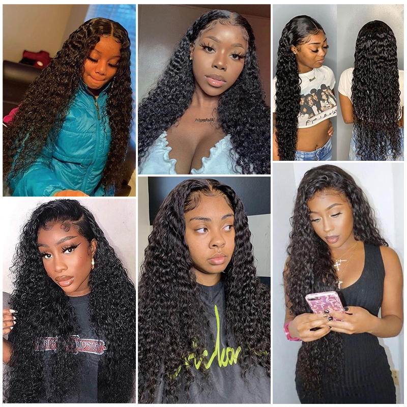 Gluna Deep Wave HD Lace Frontal 13x6 13x4 5x5 4x4 Inches HD Lace Front Closure Natural Color 100% Virgin Human Healthy Hair