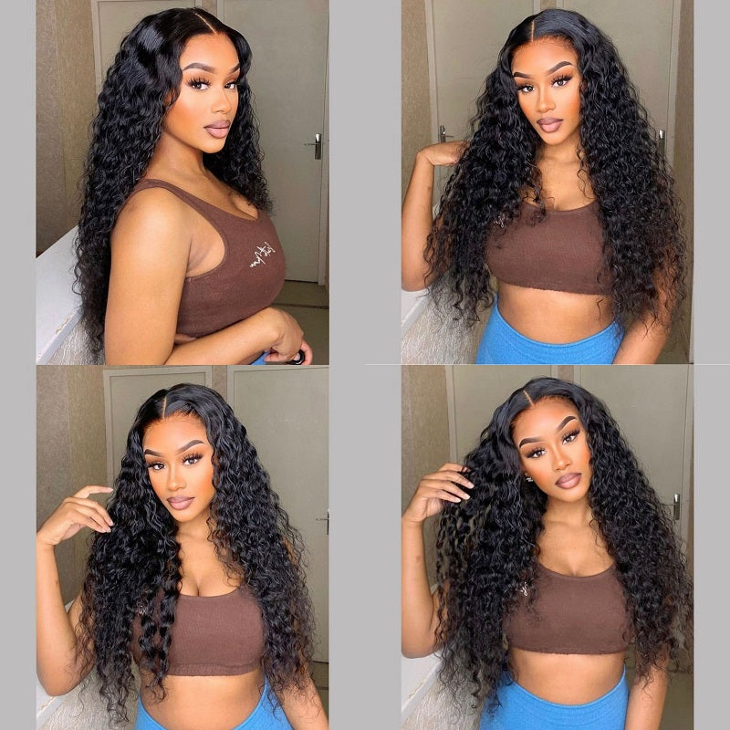 Gluna 5x5 Lace Closure Wigs Kinky Curly Human Hair Healthy Virgin Hair Pre Plucked With Natural Baby Hair For Women