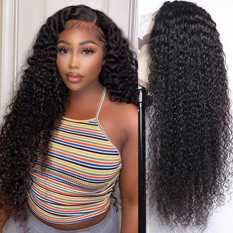 Gluna 5x5 Lace Closure Wigs Kinky Curly Human Hair Healthy Virgin Hair Pre Plucked With Natural Baby Hair For Women