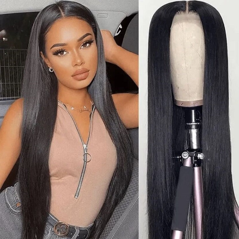 Gluna 4x4/5x5 Lace Closure Wigs Straight Hair Human Hair Healthy Virgin Hair Pre Plucked With Natural Baby Hair For Wome