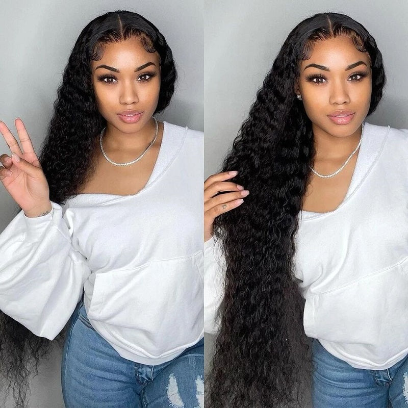 Gluna 5x5 Lace Closure Wigs Water Wave Human Hair Healthy Virgin Hair Pre Plucked With Natural Baby Hair For Women
